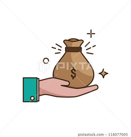 Money bag Logo icon 118077005