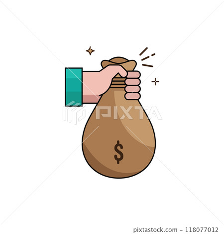Money bag Logo icon Money bag Logo icon 118077012