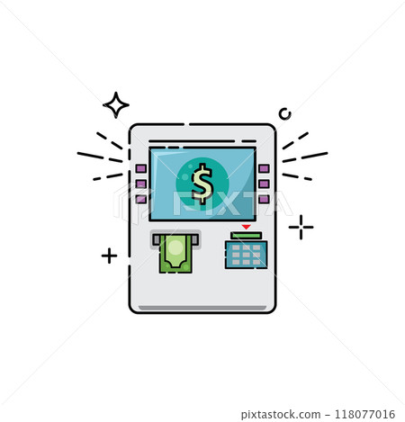 ATM icon flat design ATM icon flat design 118077016