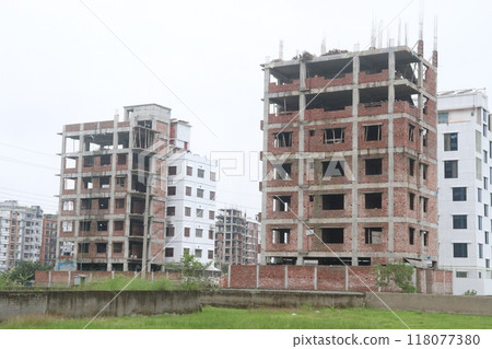 apartment building on dhaka city 118077380