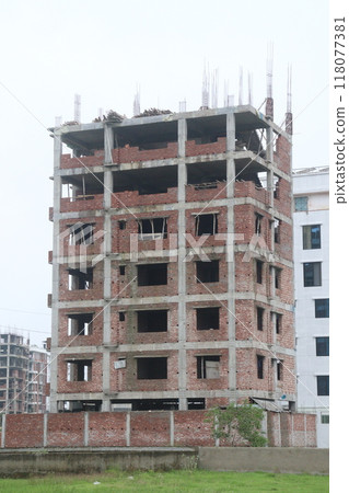 apartment building on dhaka city 118077381