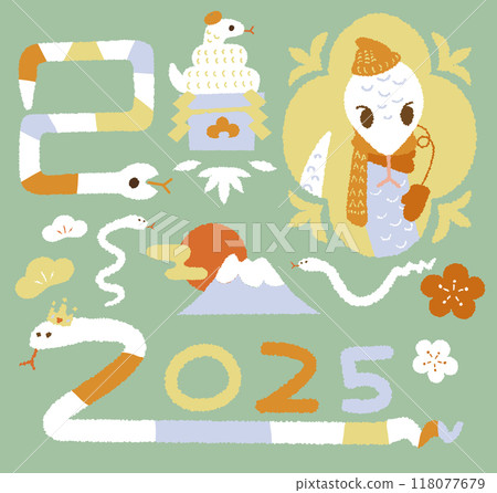 軟軟的手寫新年材料 118077679