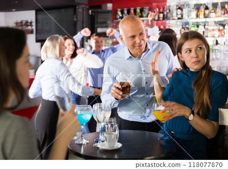 Girl refusing colleague courtship Girl refusing colleague courtship 118077870