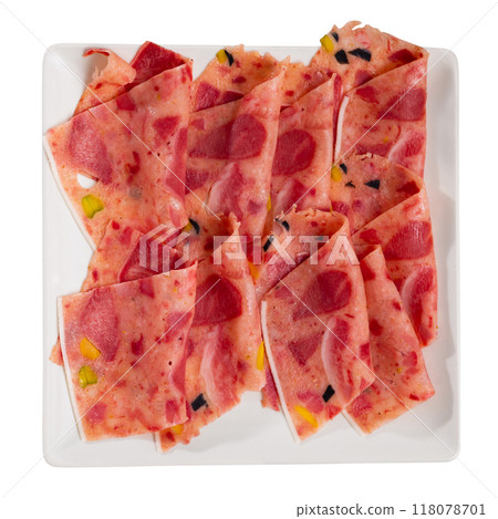 Cabeza meat from roasted beef head Cabeza meat from roasted beef head 118078701