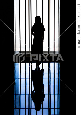 剪影 女人 肖像 118079221