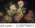 A huge fireworks display in the night sky / Yodogawa Fireworks 118079603