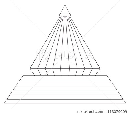 Tugu Pahlawan pyramid shape building historical place tourist destination Surabaya Indonesia East Java landmark design Tugu Pahlawan pyramid shape building historical place tourist destination Surabaya Indonesia East Java landmark design 118079609