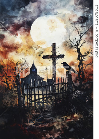 Halloween mystery concept, Generative AI 118079613