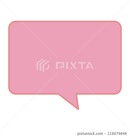 A simple and easy-to-use square speech bubble 118079846