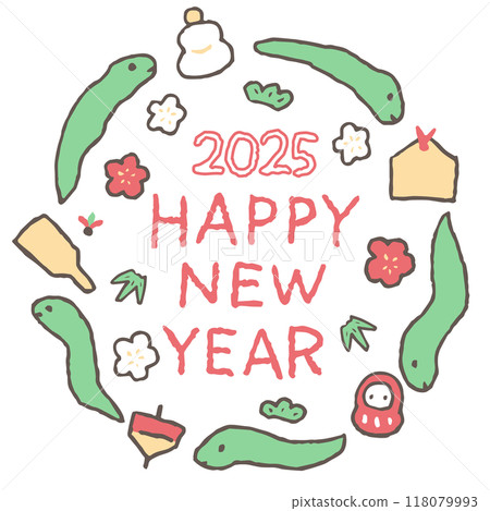 2025蛇年賀年片材料 2025蛇年賀年片材料 118079993