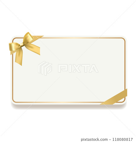 帶有金絲帶的卡片的插圖 118080817