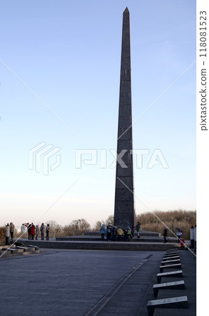 Kiev, Ukraine November 22, 2019: Monument to the victory over fascism in the Glory Park in Kiev 118081523