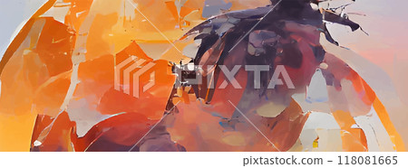 Abstract red orange color autumn design banner. 118081665