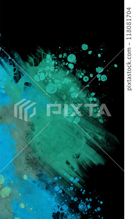Modern blue flow background on black. Liquid shape in color banner. 118081704