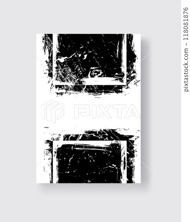 Abstract ink brush banners with grunge effect 118081876