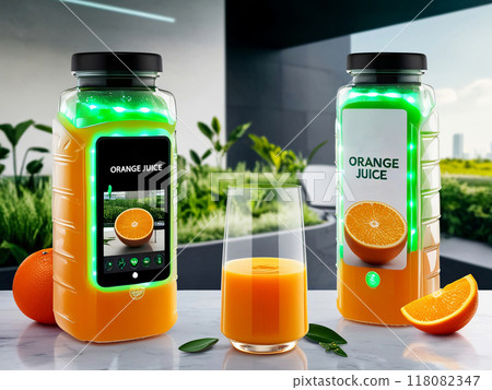 Modern Orange Juice Container Product Mockup 118082347