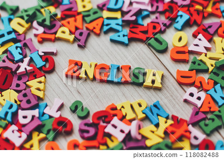 Colorful English alphabet Colorful English alphabet 118082488