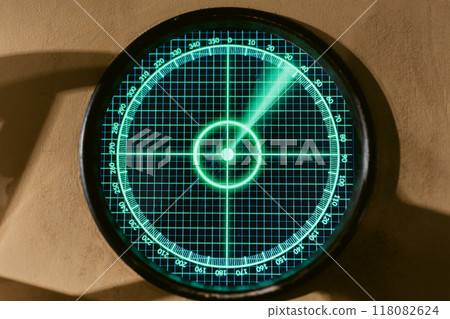 雷達屏幕和目標偵測 雷達屏幕和目標偵測 118082624