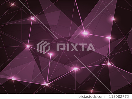 Abstract pink low poly triangle background 118082773