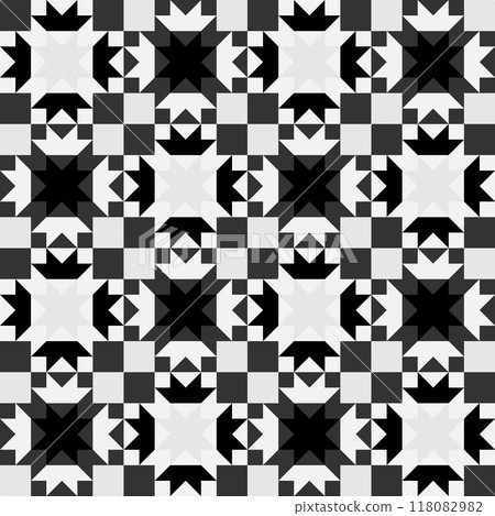 A captivating black and white geometric pattern that features dynamic shapes and conveys a sense of movement A captivating black and white geometric pattern that features dynamic shapes and conveys a sense of movement 118082982