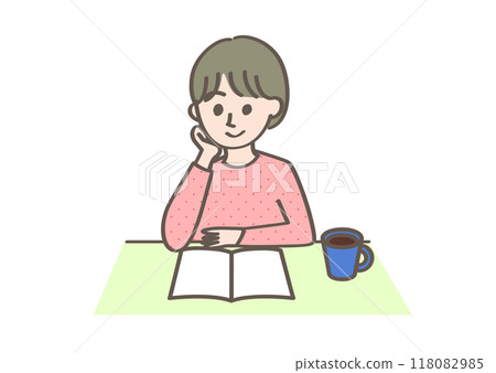 A person reading a book 118082985