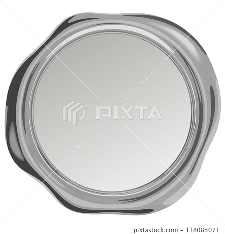 Simple silver seal stamp vector illustration Simple silver seal stamp vector illustration 118083071