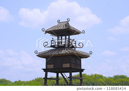 Nara, Tawara Town, Karako-Kagi Ruins (Reconstructed tower, slightly enlarged) (Summer) 118083414