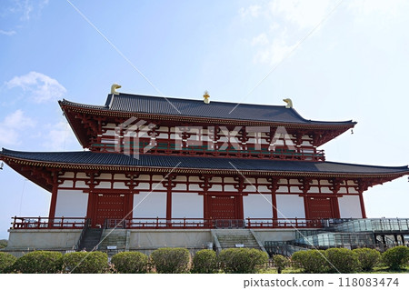 Nara Heijogu Ruins Daigokuden (restoration, spring) Nara Heijogu Ruins Daigokuden (restoration, spring) 118083474