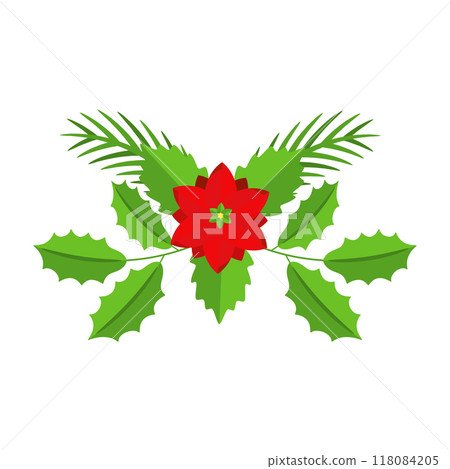 Christmas wreath design element. Winter holiday decoration. Christmas wreath design element. Winter holiday decoration. 118084205