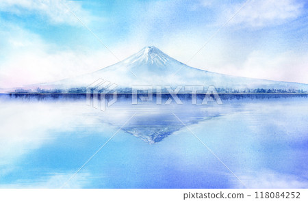 Inverted Fuji watercolor painting Inverted Fuji watercolor painting 118084252