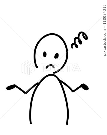 一個驚訝的人的鬆散插圖 118084313