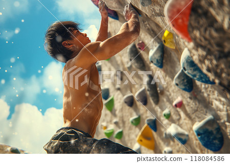 Men who have bouldering 118084586