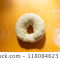 Bagel dough before baking 118084623