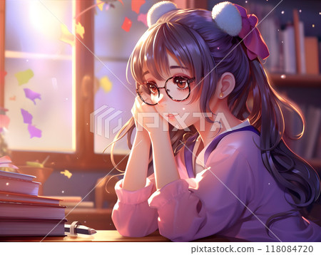 Cute Introverted Shy Anime Girl in her Room AI Artwork Cute Introverted Shy Anime Girl in her Room AI Artwork 118084720