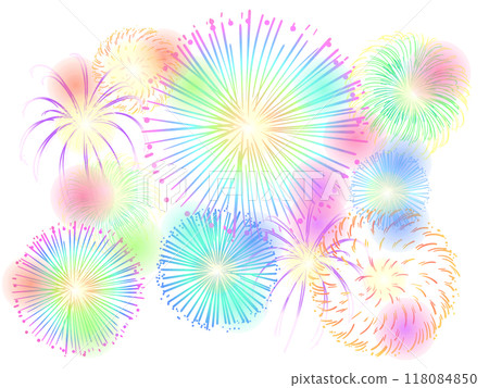 煙火白色背景 118084850