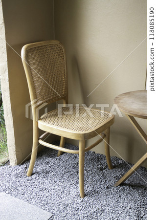 Cozy hygge decorated in relax garden Cozy hygge decorated in relax garden 118085190