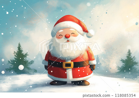 Illustration of smiling Santa Claus 118085354