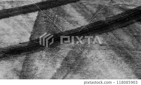 Tire track mark on asphalt tarmac road race track texture and background, Abstract background black tire tracks skid on asphalt road in racing circuit, Tire mark skid mark on asphalt road. 118085903
