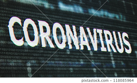 Coronavirus Corrupted Signal Notification Display 118085964