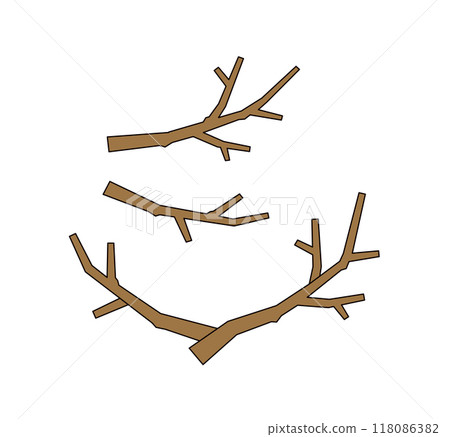 樹枝插畫素材集,簡單的樹枝零件_線描 樹枝插畫素材集,簡單的樹枝零件_線描 118086382