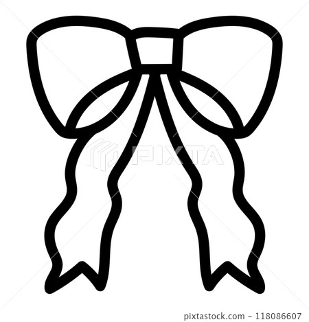 Illustration of ribbon black outlines for kid colouring book, painting, art, decorations, sticker, girly elements, cute patches, shirt print, brooch, sign, symbol, tattoo, label, fashion, accessory Illustration of ribbon black outlines for kid colouring book, painting, art, decorations, sticker, girly elements, cute patches, shirt print, brooch, sign, symbol, tattoo, label, fashion, accessory 118086607