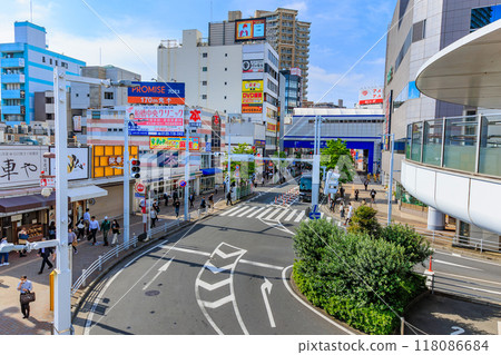 Cityscape in front of Funabashi Station, Funabashi City, Chiba Prefecture (Street in front of the station) Cityscape in front of Funabashi Station, Funabashi City, Chiba Prefecture (Street in front of the station) 118086684