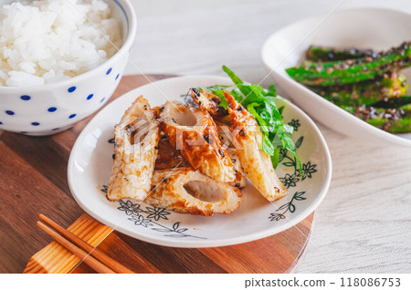 Chikuwa with sesame seeds 118086753