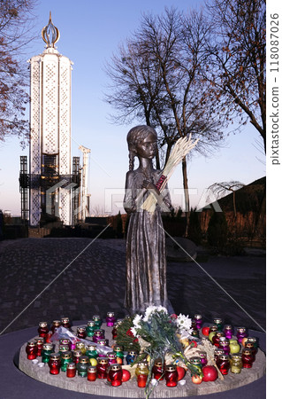 Kiev, Ukraine November 22, 2019: Monument of the famine-genocide of 1932-1933 in Ukraine in Kiev 118087026