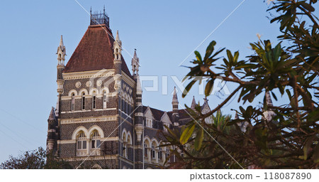 Mumbai, India. Oriental Building Is Very Famous Build Architecture Of Southern Bombay. Build In 1885. It Is Also Famous For Its Unique Style And Its Gothic Architecture. Building Is Situated Opposite Mumbai, India. Oriental Building Is Very Famous Build Architecture Of Southern Bombay. Build In 1885. It Is Also Famous For Its Unique Style And Its Gothic Architecture. Building Is Situated Opposite 118087890