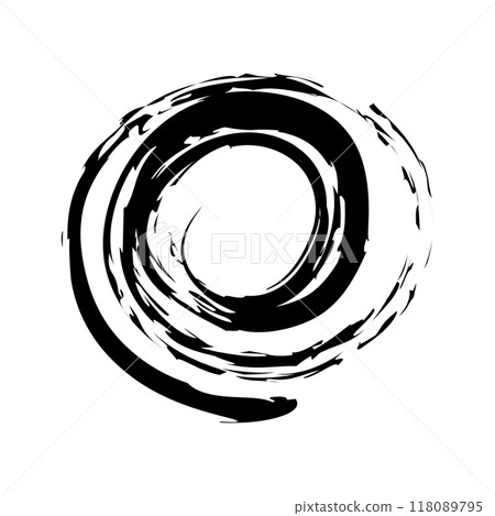 Spiral abstract circle, swirl brush stroke hypnosis psychedelic shape, geometric textured form. Concetric grunge irregular free hand doodle meander. Spiral abstract circle, swirl brush stroke hypnosis psychedelic shape, geometric textured form. Concetric grunge irregular free hand doodle meander. 118089795