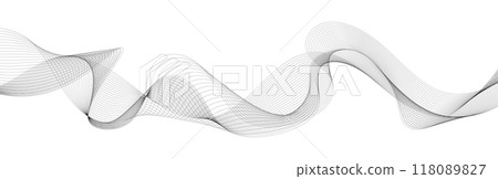 abstract black and white wave background. Vector illustration 118089827