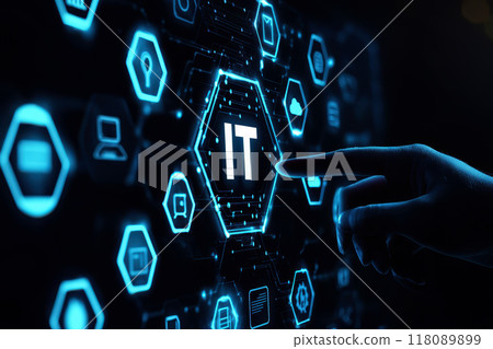 Technical support customer service business with Ai automated technology concept. 118089899