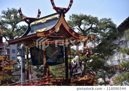 Takayama City, Gifu Prefecture - 2017 Takayama Festival floats all lined up - First spring and autumn festival float competition in 55 years - Autumn Karakuri puppets Takayama City, Gifu Prefecture - 2017 Takayama Festival floats all lined up - First spring and autumn festival float competition in 55 years - Autumn Karakuri puppets 118090344