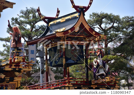 Takayama City, Gifu Prefecture - 2017 Takayama Festival floats all lined up - First spring and autumn festival float competition in 55 years - Autumn Karakuri puppets Takayama City, Gifu Prefecture - 2017 Takayama Festival floats all lined up - First spring and autumn festival float competition in 55 years - Autumn Karakuri puppets 118090347